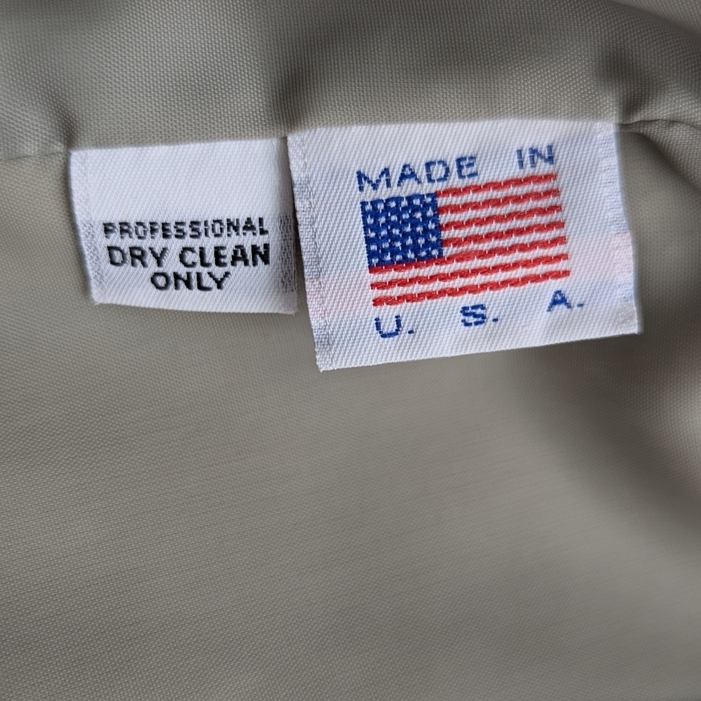 Vintage Jordache USA Beige Bomber Jacket Women’s Small Classic 80s Preppy Coat - Picture 9 of 13